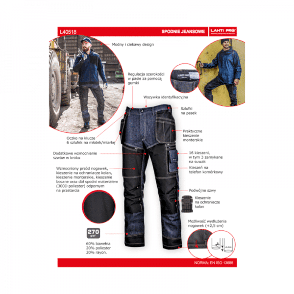 Radne hlače jeans s ojačanjem | ITRGOVINA.HR │ Jednostavna i brza kupovina